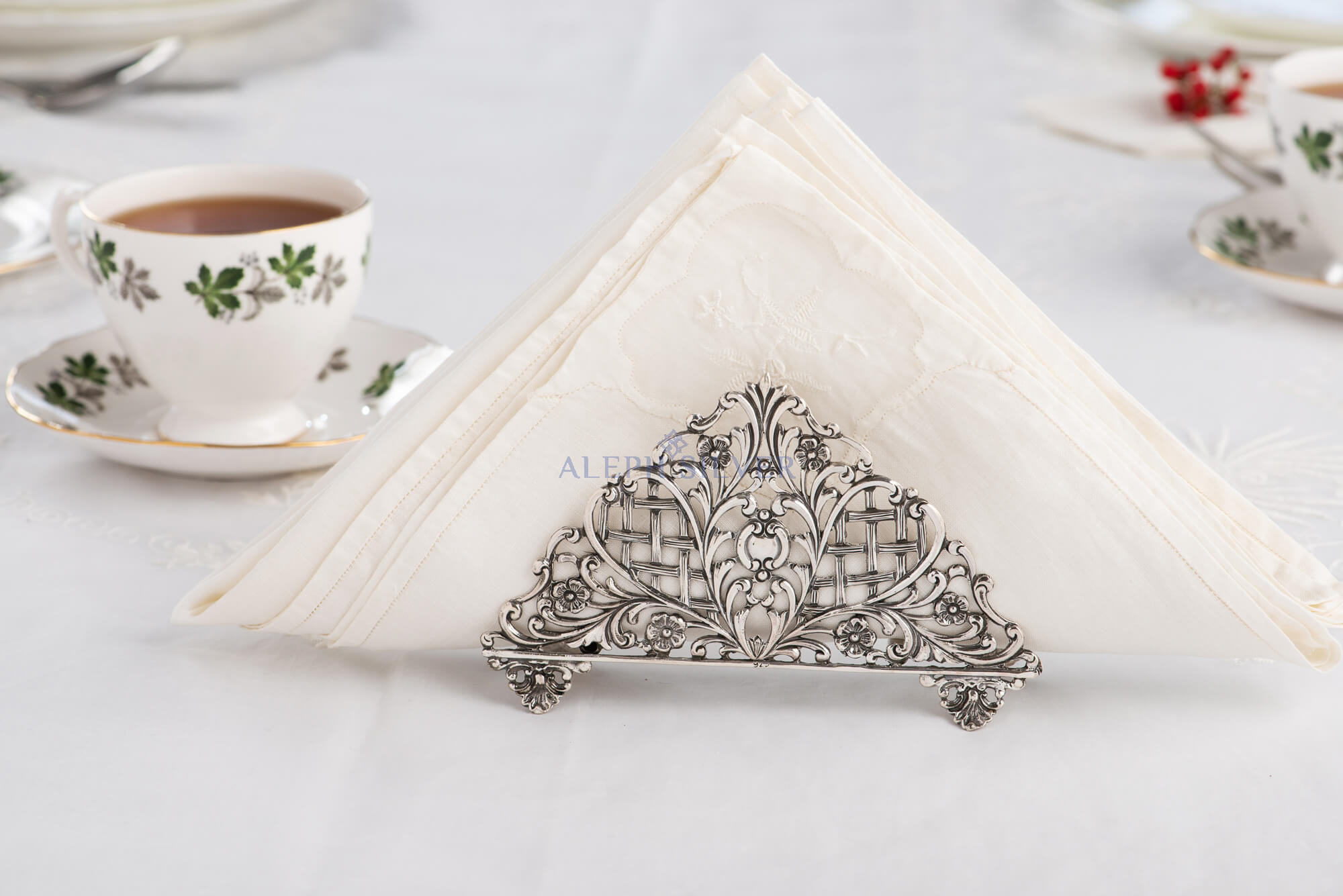 925 Sterling Silver  Elegant Handmade Napkin Holder