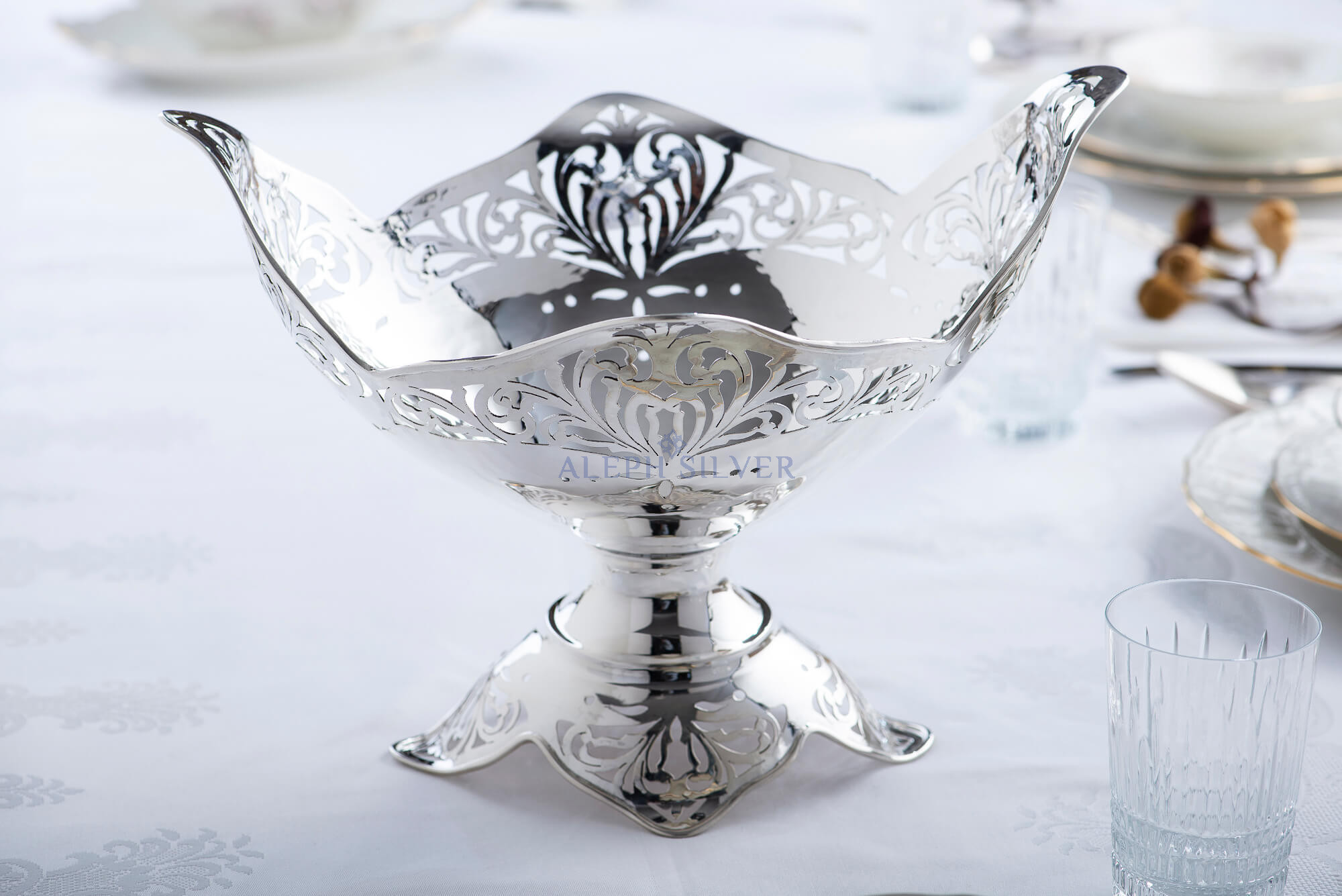 925 Sterling Silver  Pierced  Serving Bowl