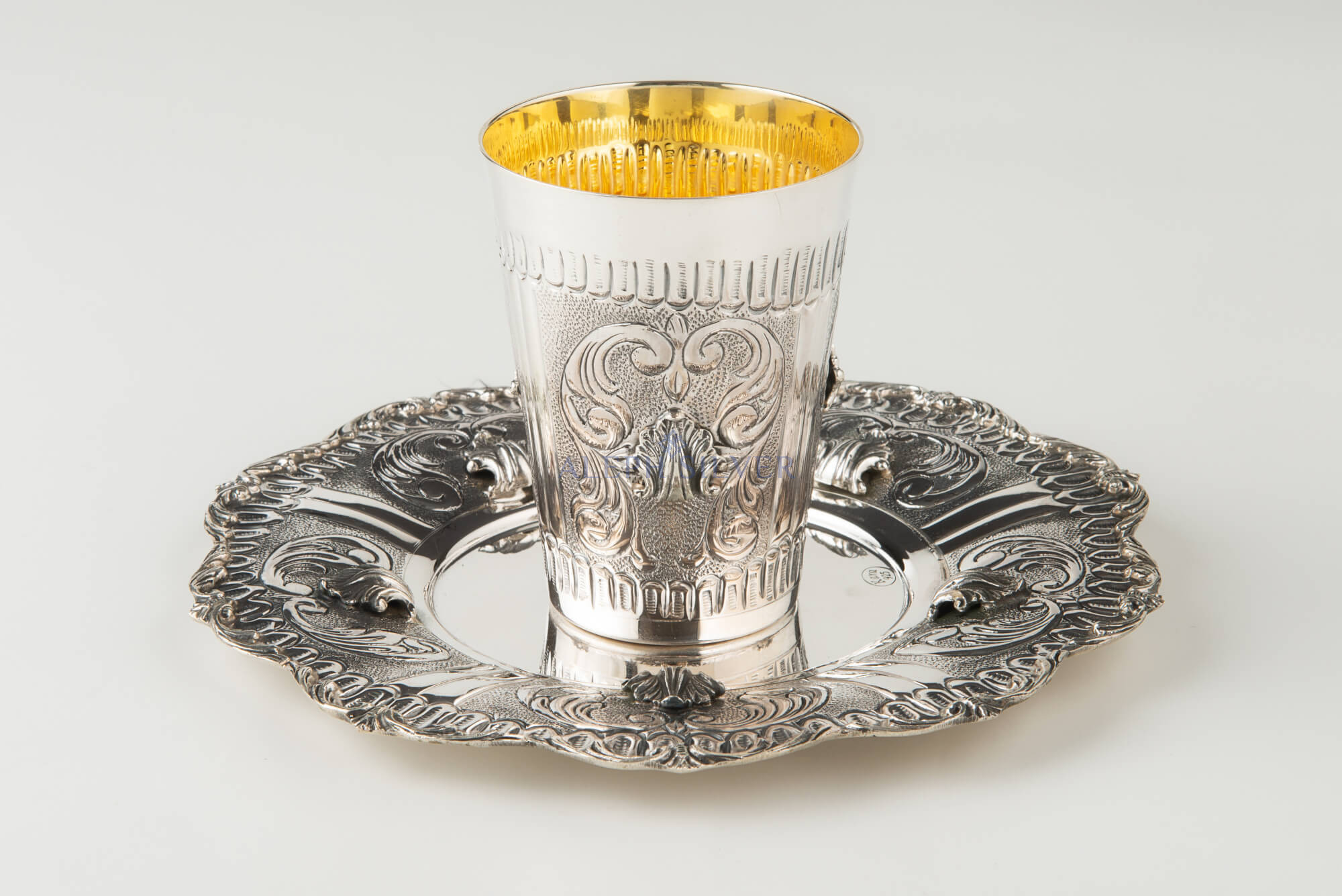 925 Sterling Silver Elegant Handmade Kiddush Cup 