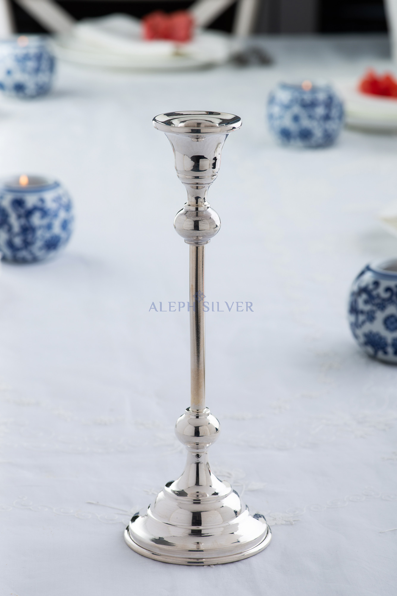 925 Sterling Silver Simple and Elegantly Design  Handmade Candlestick
