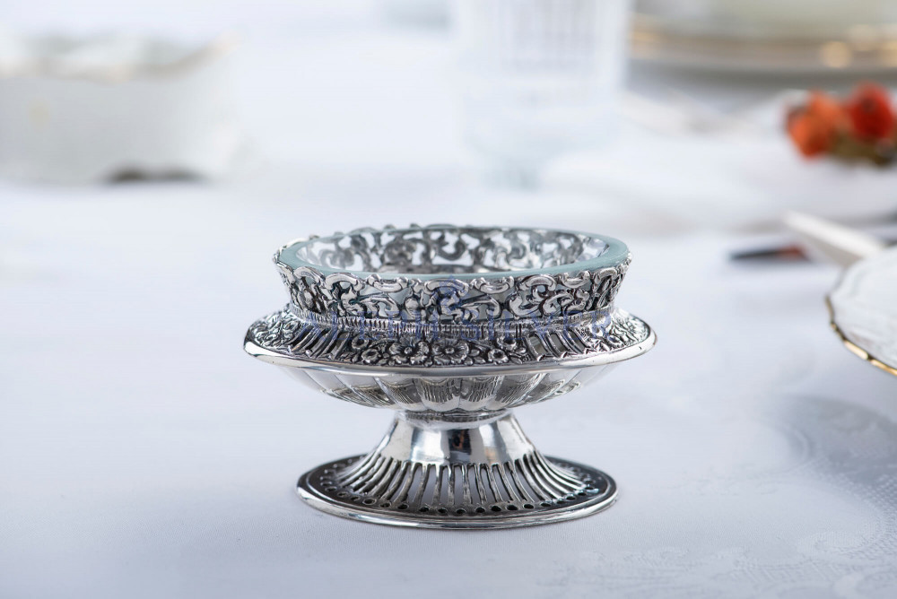 925 Sterling Silver Elegant Handmade Table Salt