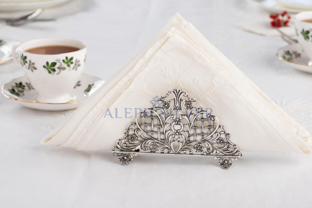 925 Sterling Silver  Elegant Handmade Napkin Holder