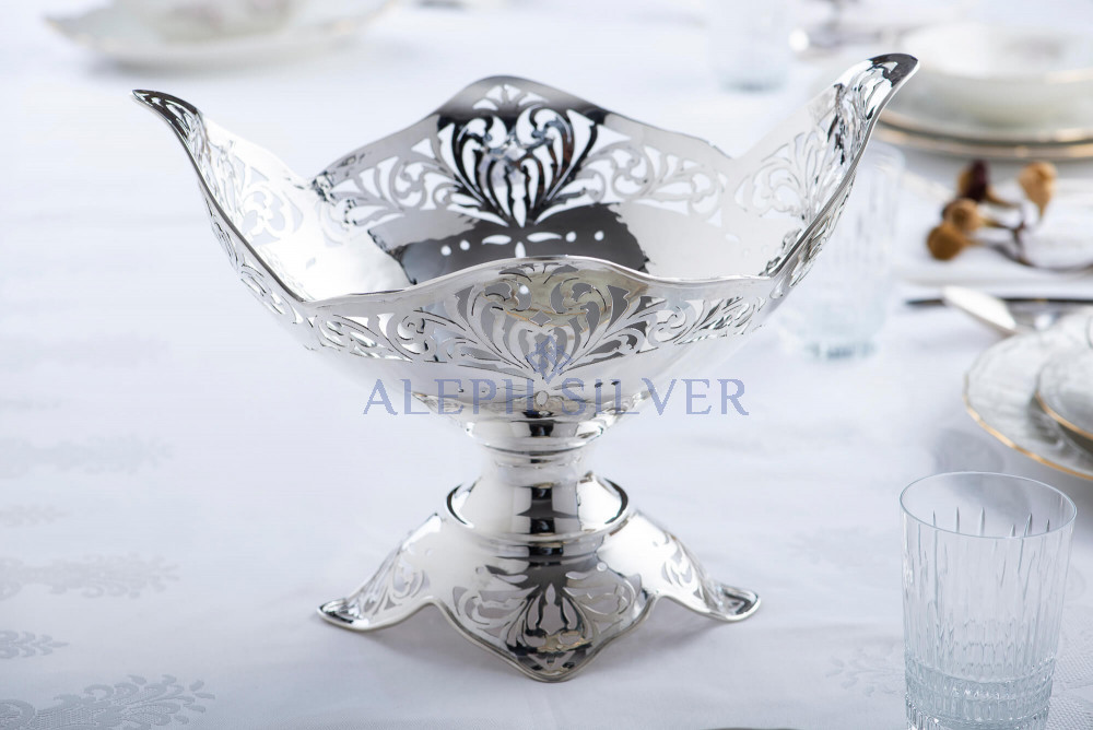 925 Sterling Silver  Pierced  Serving Bowl