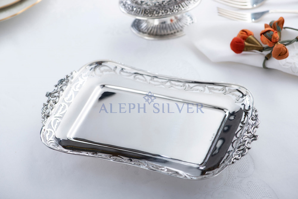 925 Sterling Silver Stunning Pierced Serving Tray 