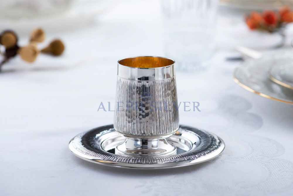 925 Sterling Silver Elegant Handmade Kiddush Cup 