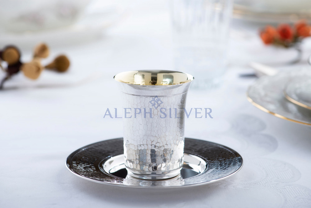 925 Sterling Silver Elegant Handmade Kiddush Cup 