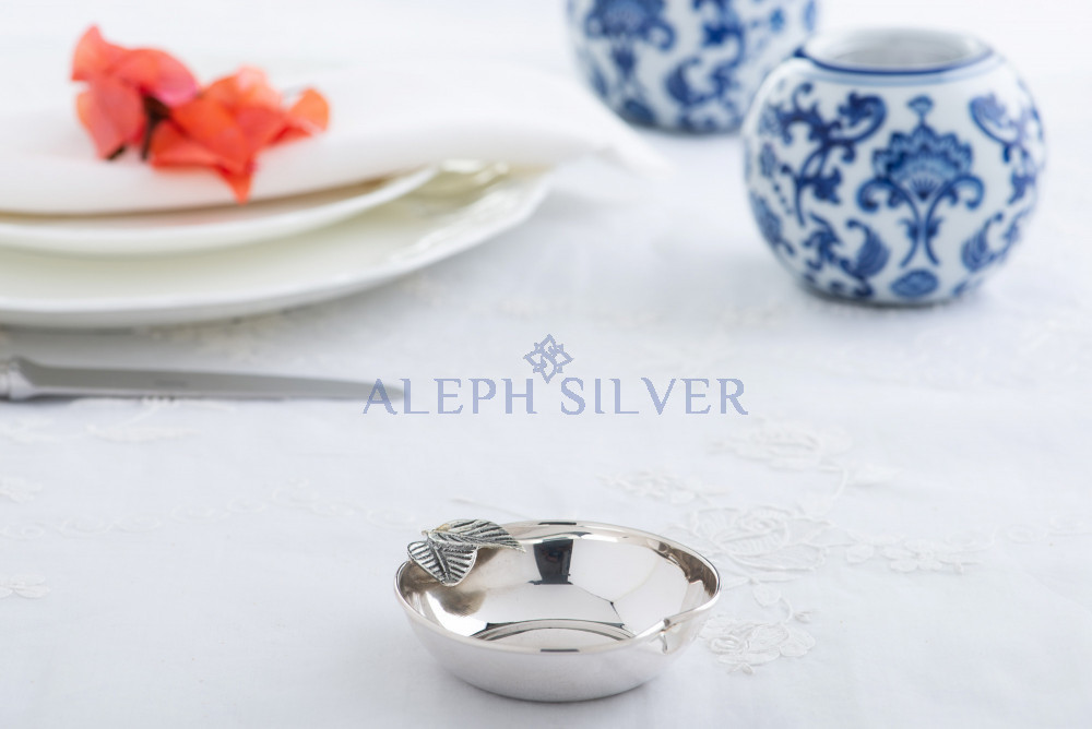925 Sterling Silver Apple-Shaped Decorative Serving Bowl 