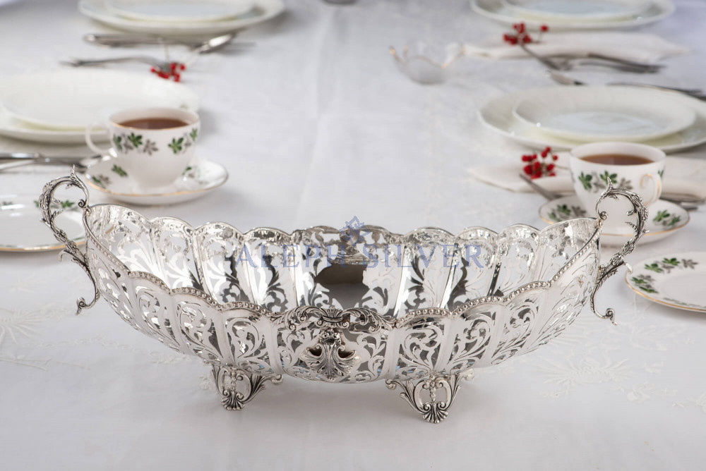 925 Sterling Silver Pierced Serving Bowl 925 Sterling Silver Pierced Serving Bowl