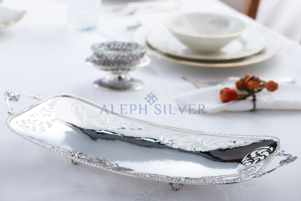 925 Sterling Silver  Pierced Serving Tray 