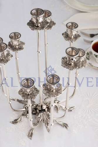 925 Sterling Silver Ten-Arms Candelabra