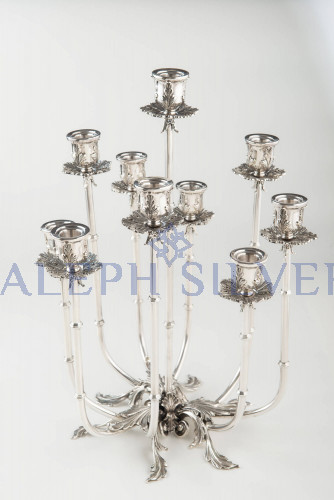 925 Sterling Silver Ten-Arms Candelabra