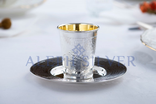 925 Sterling Silver Elegant Small Handmade Kiddush Cup 