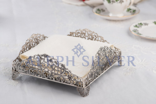 925 Sterling Silver Elegant Handmade Napkin Holder  
