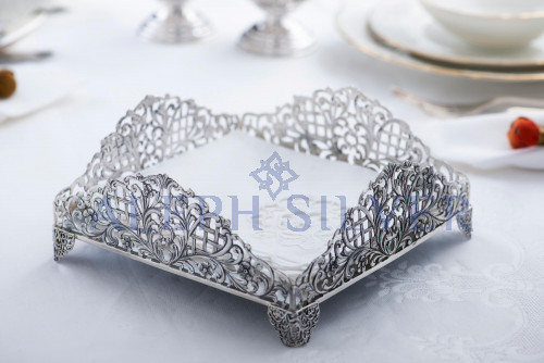 925 Sterling Silver Elegant Handmade Napkin Holder  