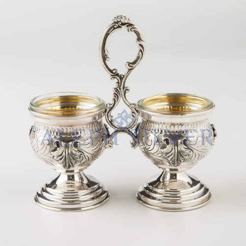 925 Sterling Silver Elegant Handmade Table Salt & Pepper