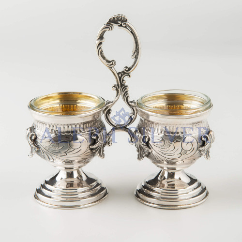 925 Sterling Silver Elegant Handmade Table Salt & Pepper