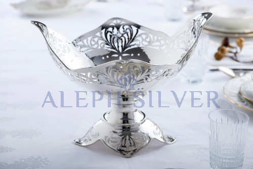 925 Sterling Silver  Pierced  Serving Bowl