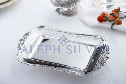 925 Sterling Silver Stunning Pierced Serving Tray 