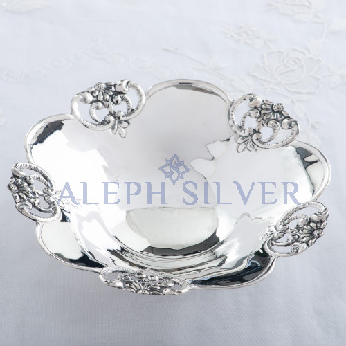 925 Sterling Silver Elegant  Handmade Serving Bowl