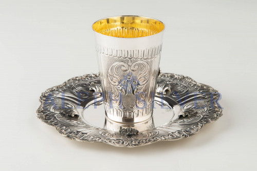 925 Sterling Silver Elegant Handmade Kiddush Cup 