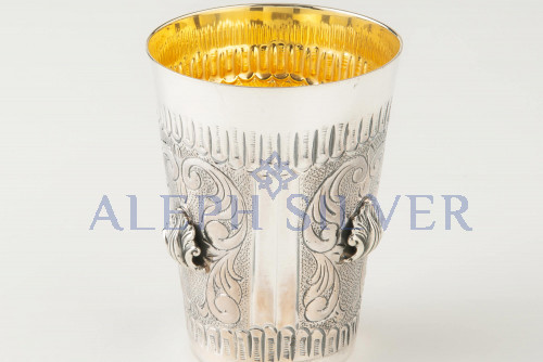 925 Sterling Silver Elegant Handmade Kiddush Cup 