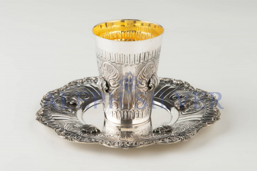 925 Sterling Silver Elegant Handmade Kiddush Cup 