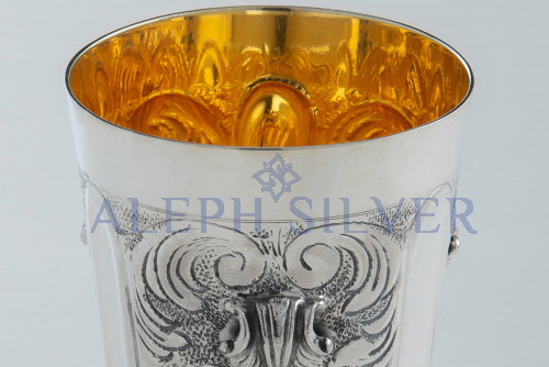 925 Sterling Silver Elegant Handmade Kiddush Cup 