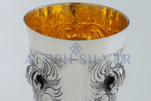 925 Sterling Silver Elegant Handmade Kiddush Cup 