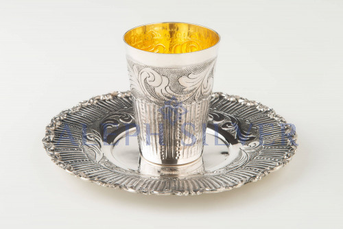 925 Stunning Sterling Silver Handmade Kiddush Cup 
