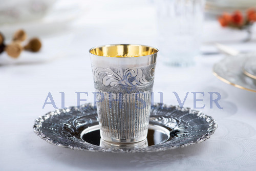 925 Stunning Sterling Silver Handmade Kiddush Cup 