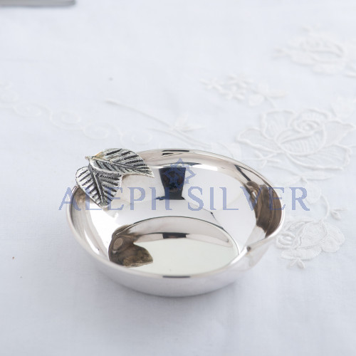 925 Sterling Silver Apple-Shaped Decorative Serving Bowl 