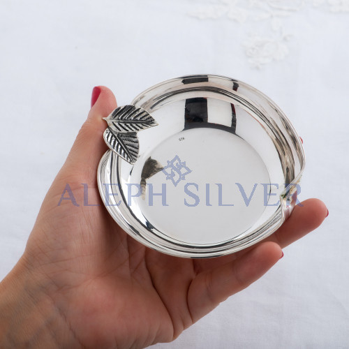 925 Sterling Silver Apple-Shaped Decorative Serving Bowl 