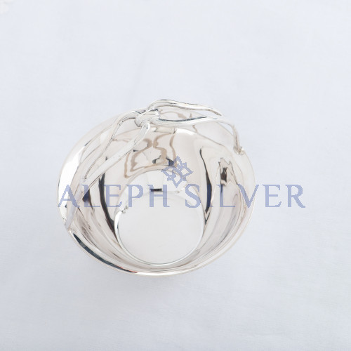 925 Sterling Silver Small Serving Bowl With Decorative Handle