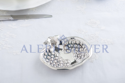925 Sterling Silver Handmade Pomegranate-Shaped Decorative Serving Bowl