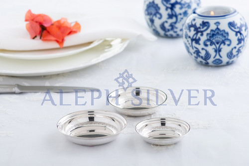 925 Sterling Silver Elegantly Design Small  Bowls with Flower Pattern