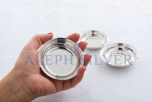 925 Sterling Silver Elegantly Design Small  Bowls with Flower Pattern