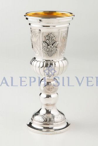 925 Sterling Silver Handmade Unique Silver Kiddush Cup, Wine Goblet