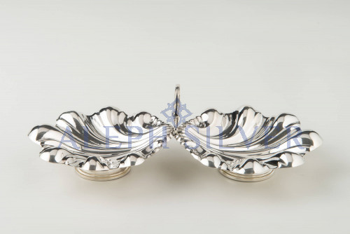 Decorative 925 Sterling Silver Sea Shell Bowl 