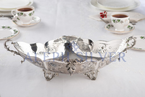 925 Sterling Silver Elegant Serving Bowl