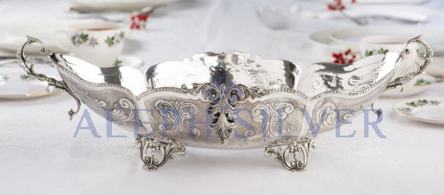 925 Sterling Silver Elegant Serving Bowl