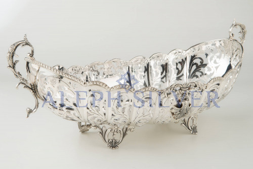 925 Sterling Silver  Pierced  Serving Bowl 