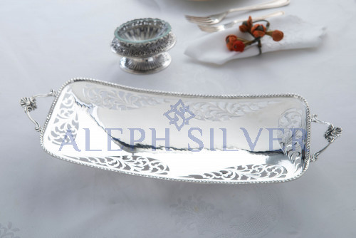 925 Sterling Silver  Pierced Serving Tray 